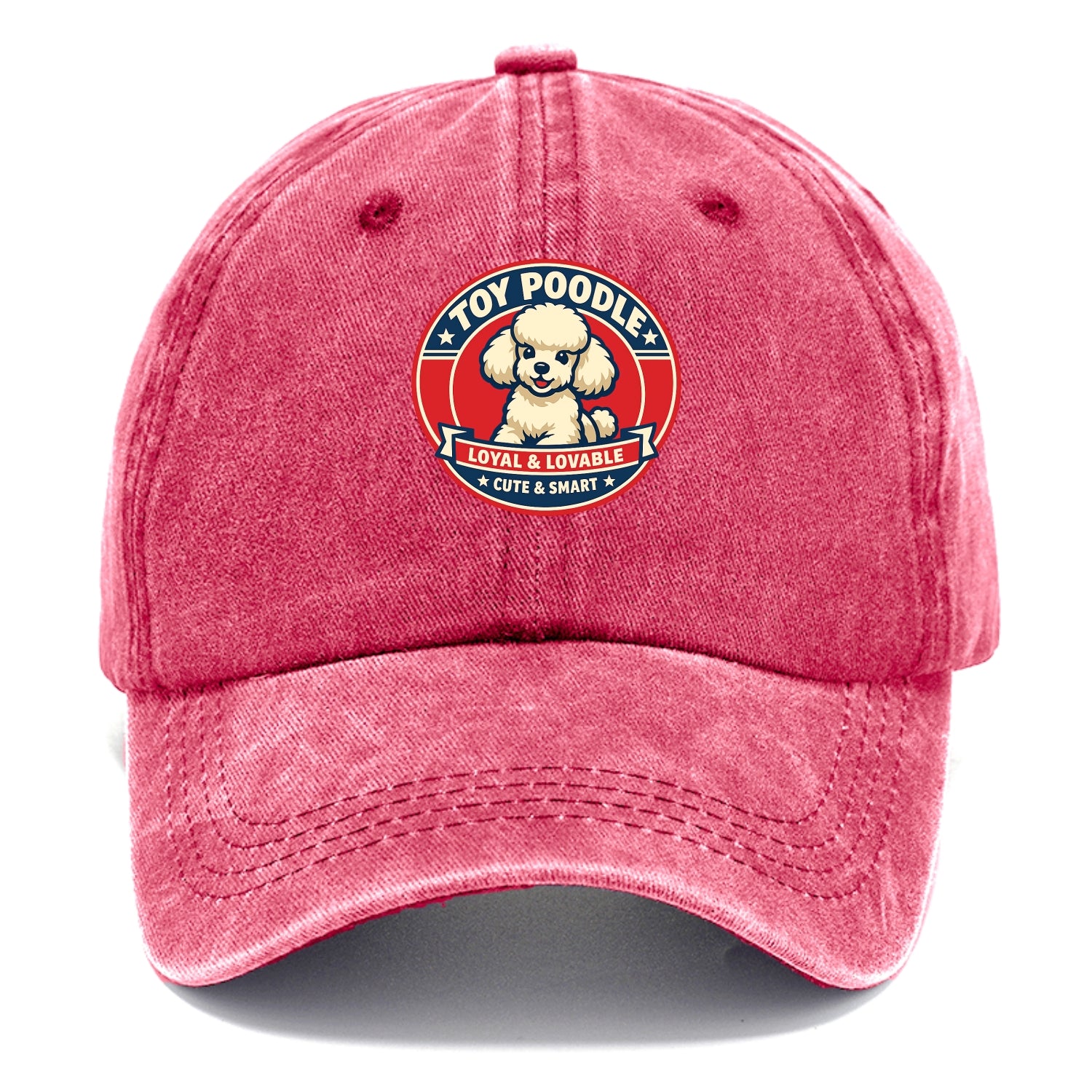 Elegant Poodle Emblem - Classic Cap - Pomegranate Blush(Pink)