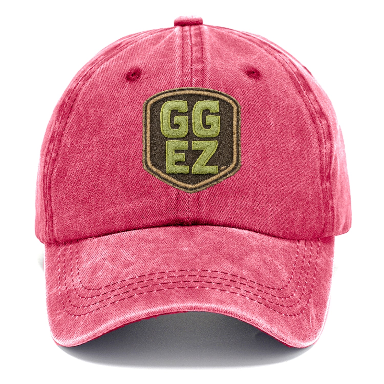 GG EZ - victory text in neon green , easy win - Classic Cap - Pomegranate Blush(Pink)