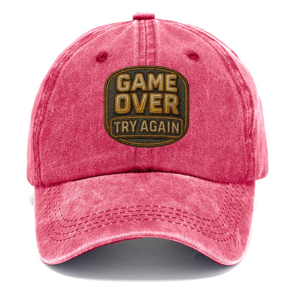 Game Over Try Again  - Classic Cap - Pomegranate Blush(Pink)