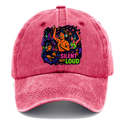Silent disco dancers with glowing headphones - "Silent But Loud" - unique concert - Classic Cap - Pomegranate Blush(Pink)