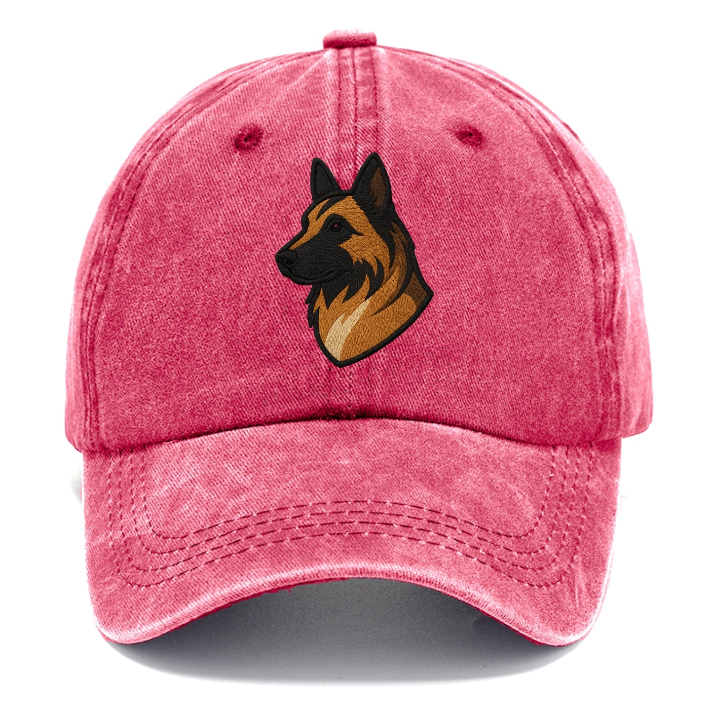 Belgian Tervuren - Fawn with black overlay embroidered design - Classic Cap - Pomegranate Blush(Pink)
