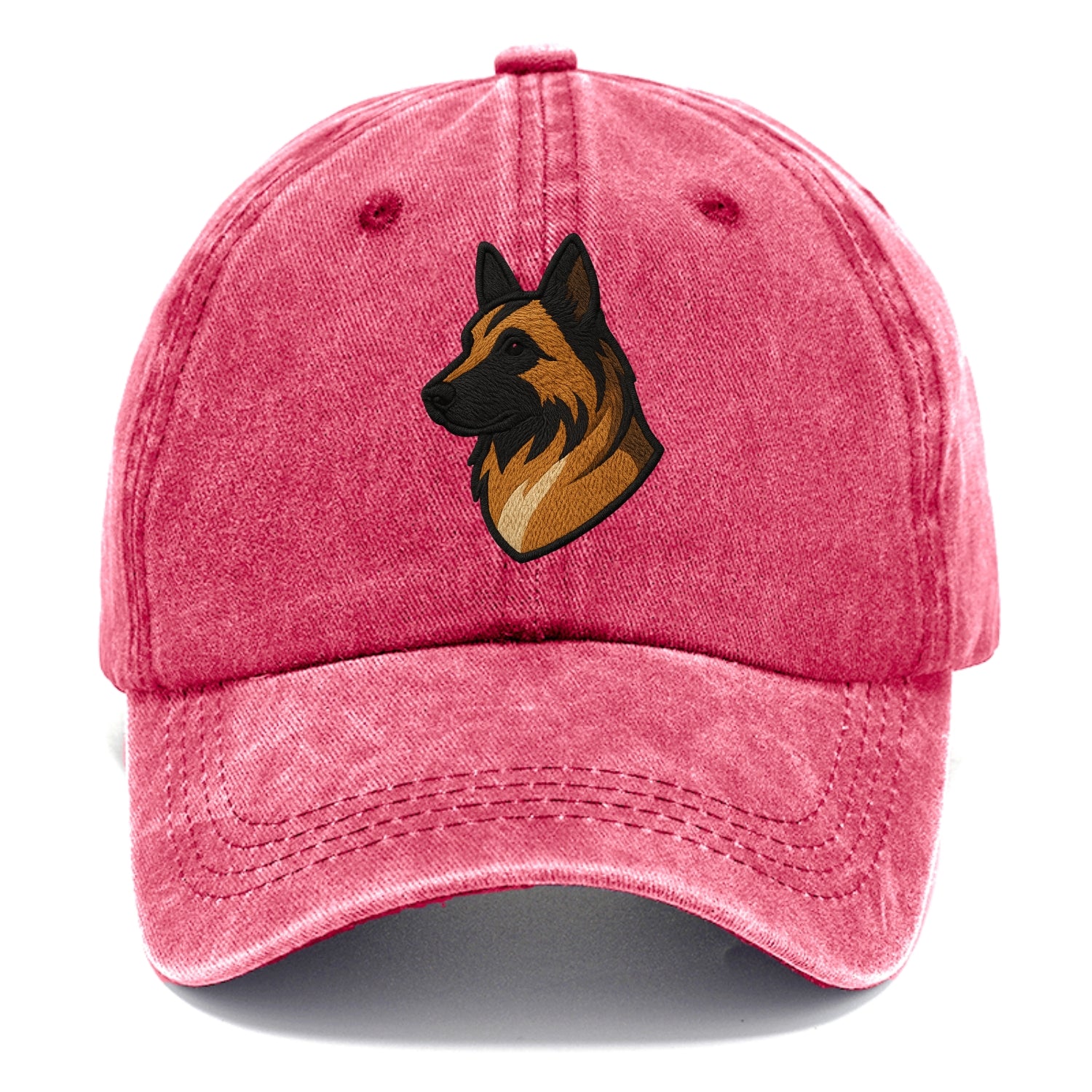 Belgian Tervuren - Fawn with black overlay embroidered design - Classic Cap - Pomegranate Blush(Pink)