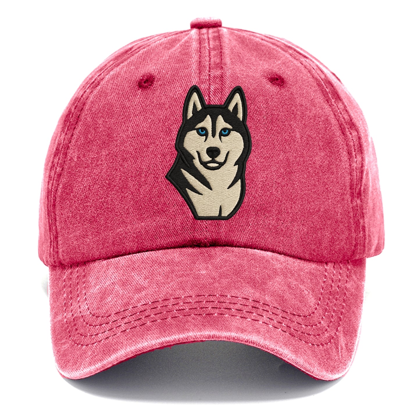 Husky - Blue eyes close-up portrait - Classic Cap - Pomegranate Blush(Pink)