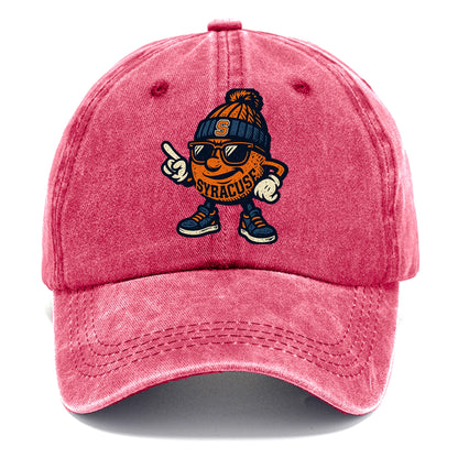 Syracuse Orange wearing Syracuse beanie with S patch - Classic Cap - Pomegranate Blush(Pink)