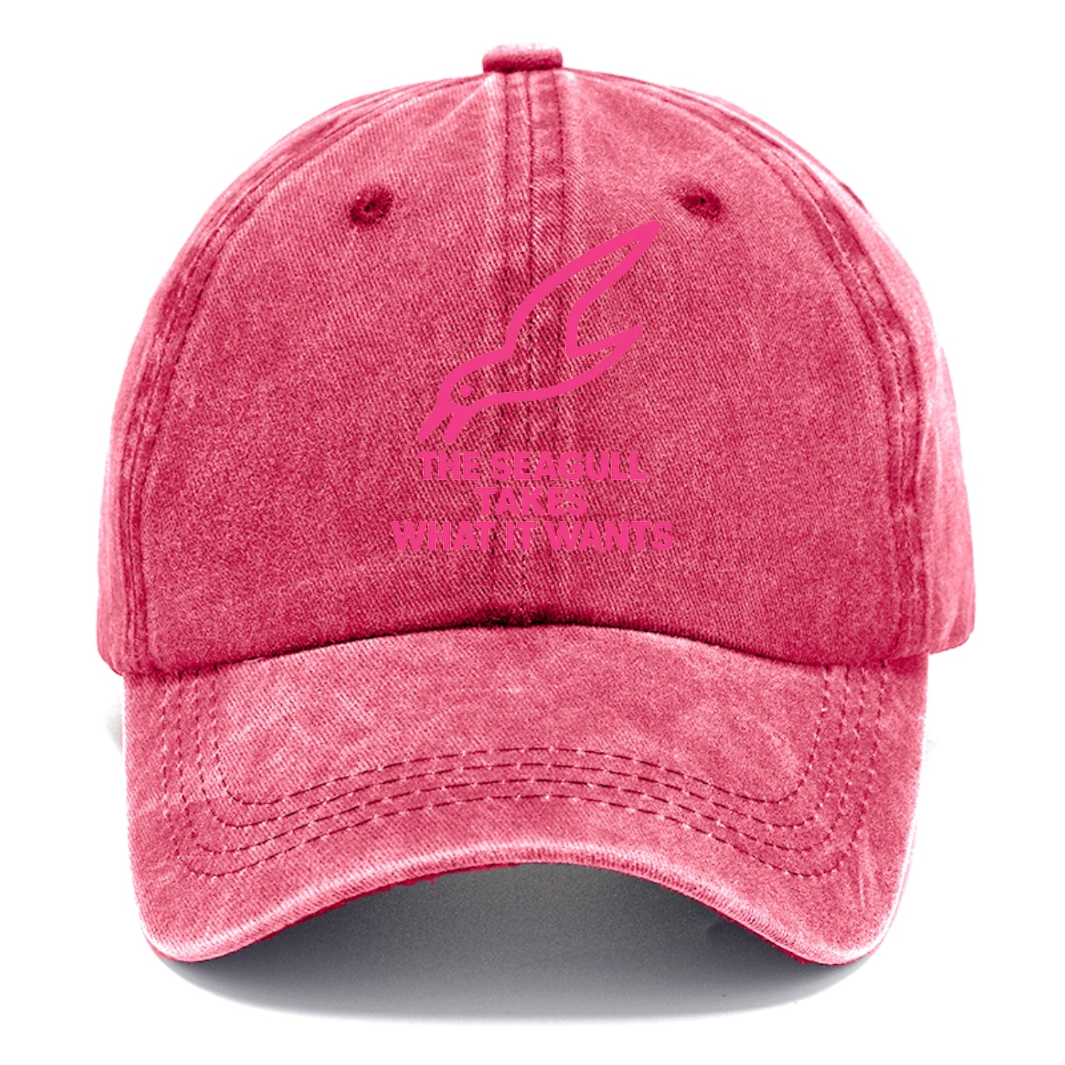 THE SEAGULL TAKES WHAT IT WANTS | Aggressive seagull diving down - Classic Cap - Pomegranate Blush(Pink)