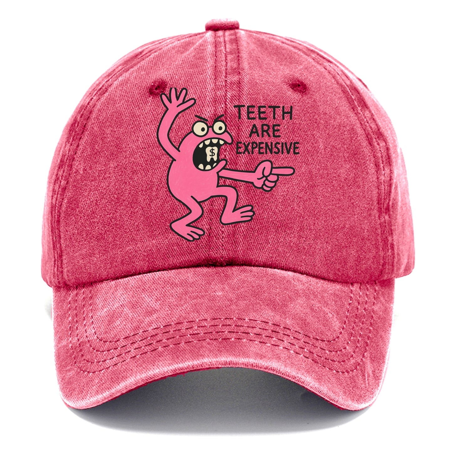 TEETH ARE EXPENSIVE | Dollar sign molar - Classic Cap - Pomegranate Blush(Pink)