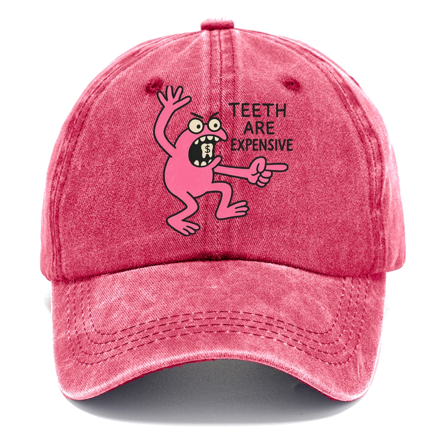 TEETH ARE EXPENSIVE | Dollar sign molar - Classic Cap - Pomegranate Blush(Pink)