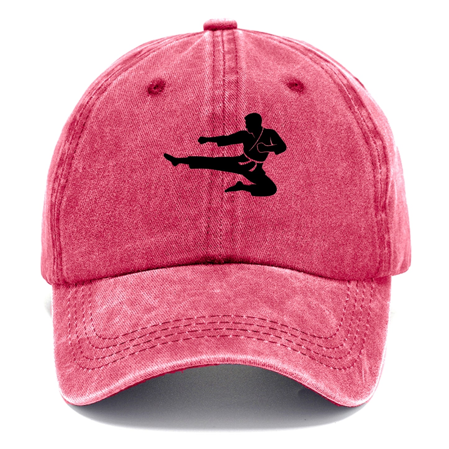 Martial artist flying kick - Classic Cap - Pomegranate Blush(Pink)