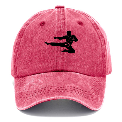 Martial artist flying kick - Classic Cap - Pomegranate Blush(Pink)