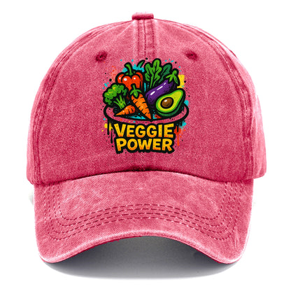 Colorful vegetables and plants on plate - plant-based lifestyle, veggie power - Classic Cap - Pomegranate Blush(Pink)