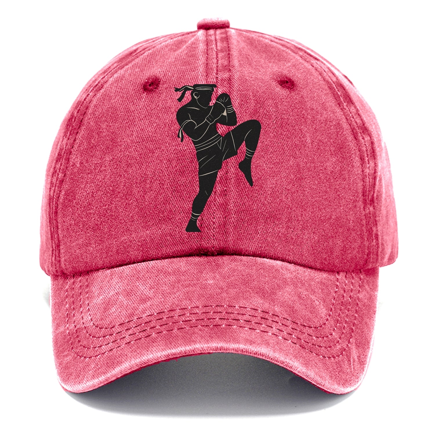 Muay Thai fighter with knee strike - Classic Cap - Pomegranate Blush(Pink)