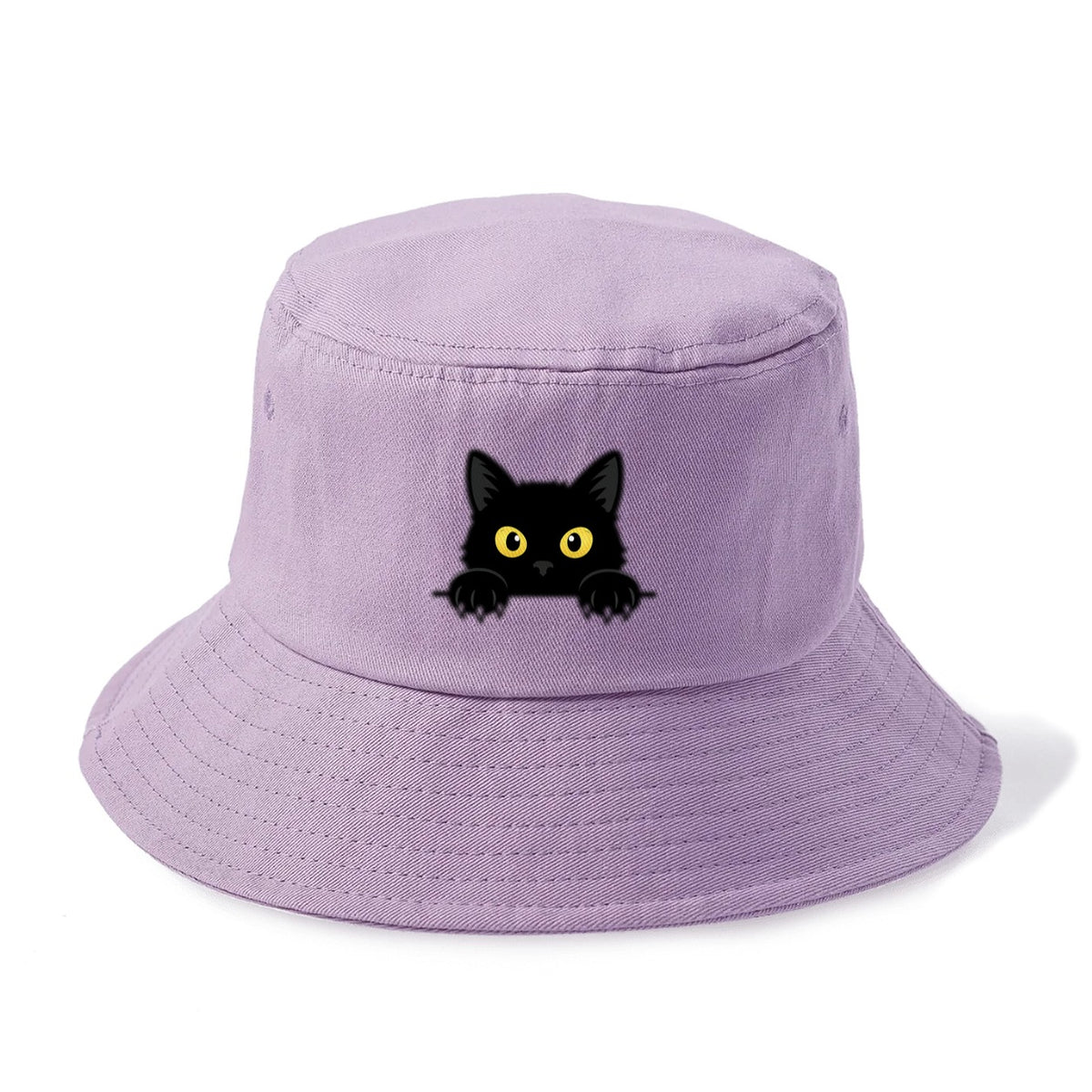Black Cat  - Bucket Hat - Purple