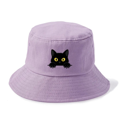Black Cat  - Bucket Hat - Purple