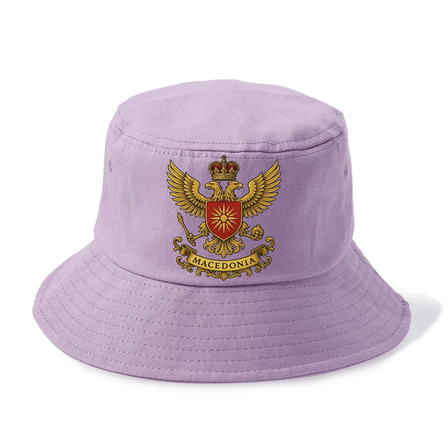Macedonia Heritage Badge  - Bucket Hat - Purple