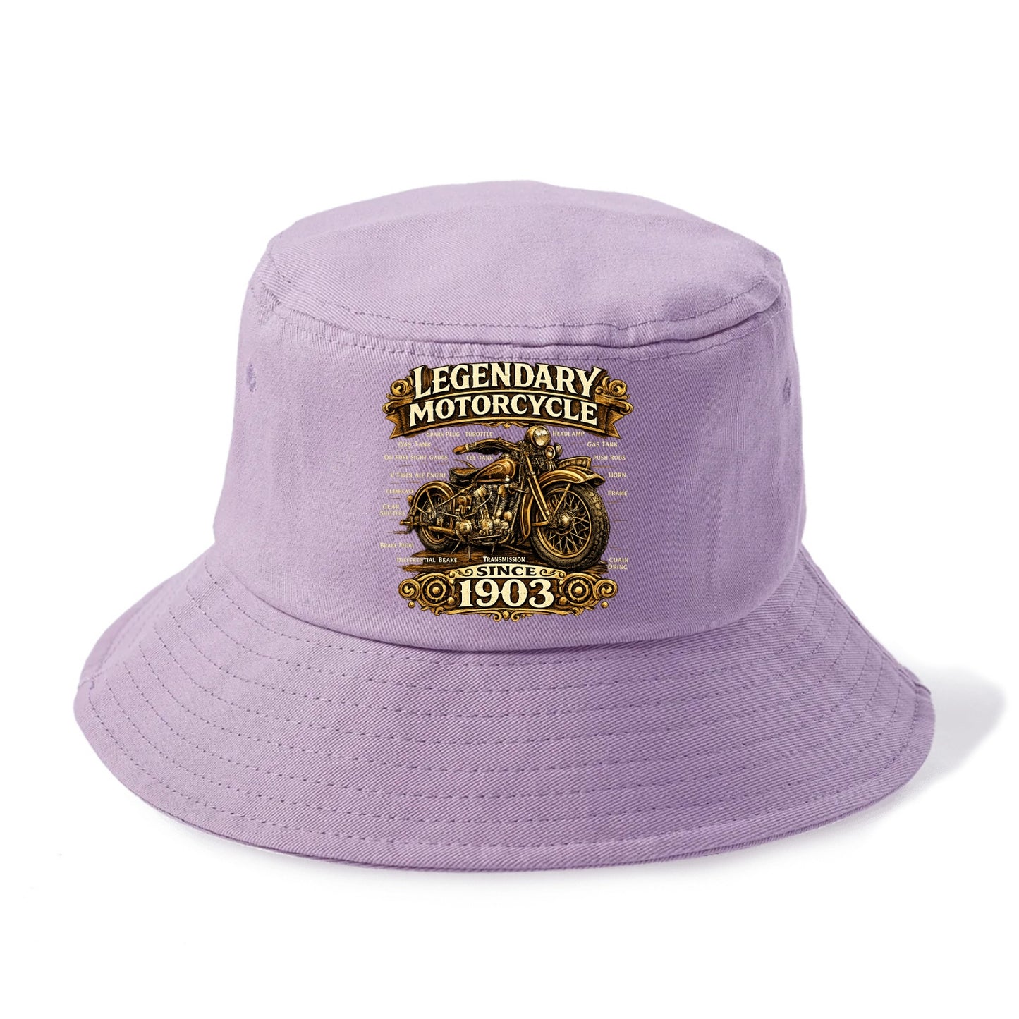 Legendary Motorcycle 1903 - Bucket Hat - Purple