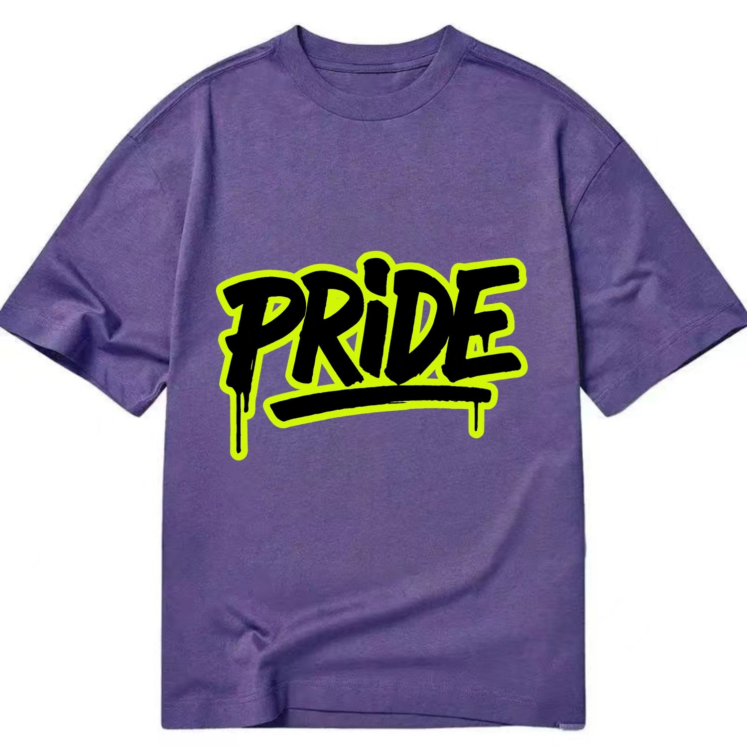 Bold typography design - "PRIDE" - dignified satisfaction, honor - Classic T-shirt - Purple