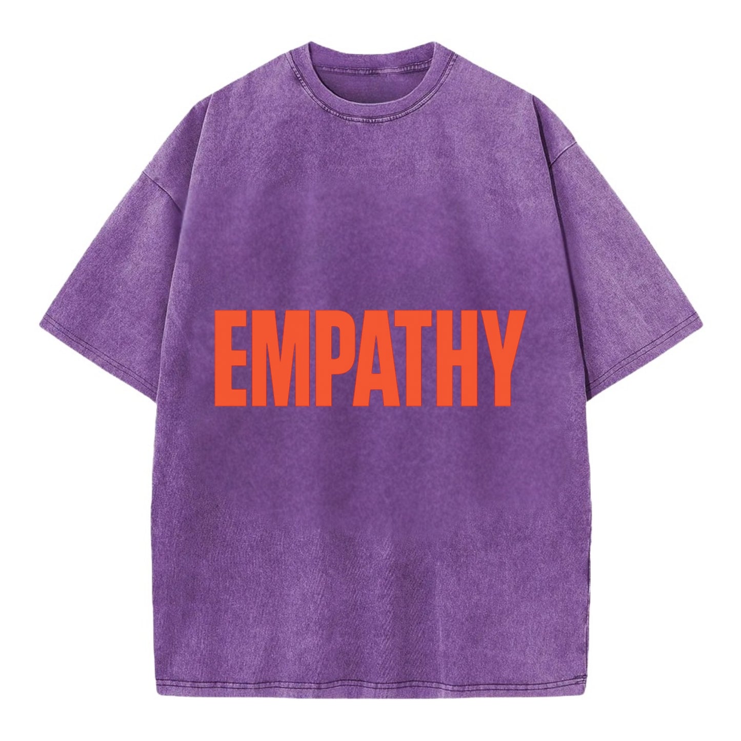 Bold typography design - "EMPATHY" - understanding others, emotional connection - Vintage T-shirt - Purple