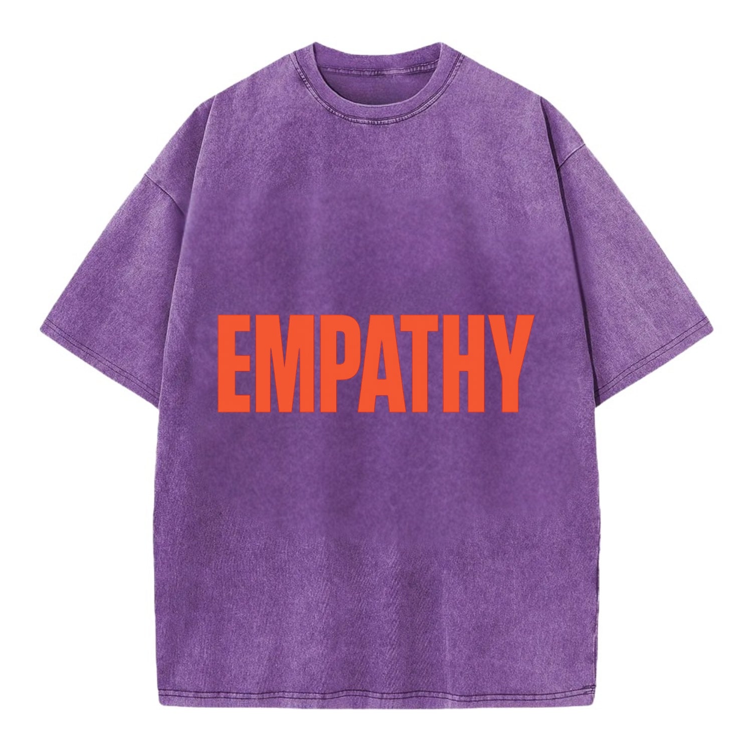 Bold typography design - "EMPATHY" - understanding others, emotional connection - Vintage T-shirt - Purple