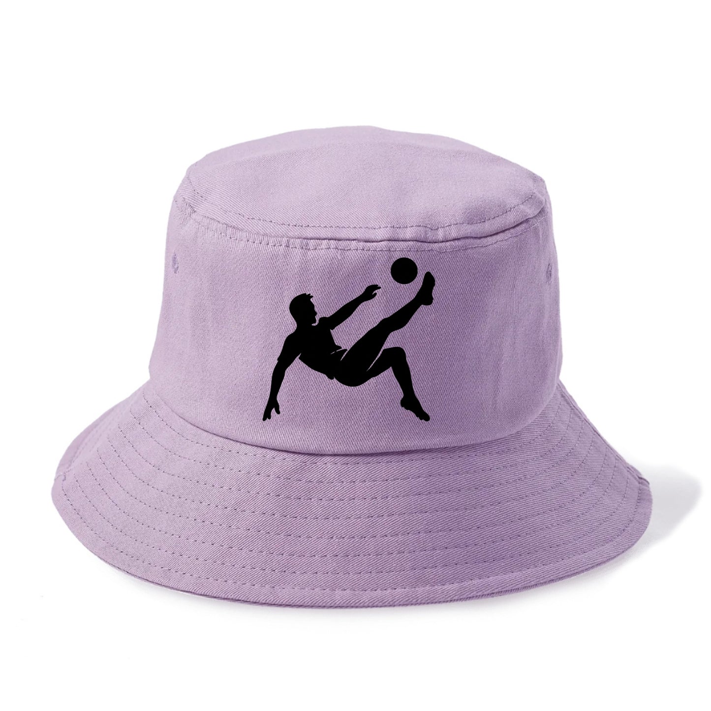Soccer player kicking ball mid-air - Bucket Hat - Purple