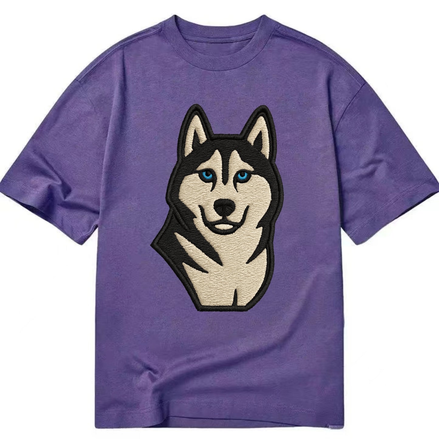 Husky - Blue eyes close-up portrait - Cl Classic T-shirt - Purple