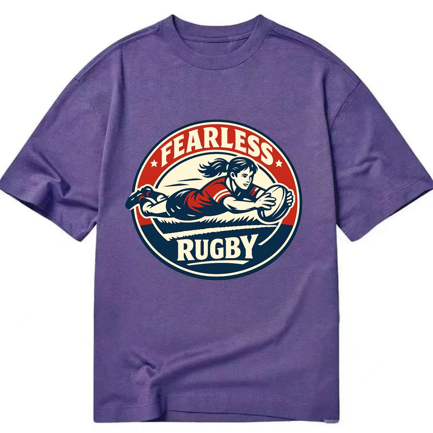 Fearless Try Scorer Emblem - Classic T-shirt - Purple
