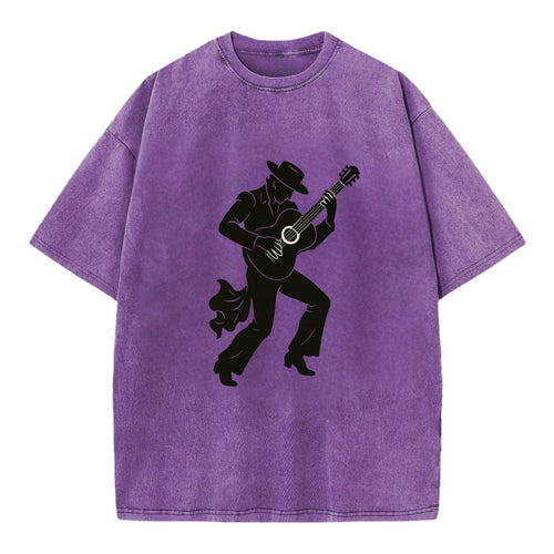 Flamenco guitarist dramatic pose - Vintage T-shirt