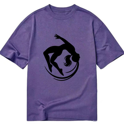 Gymnast mid-backflip rotation - Classic T-shirt - Purple
