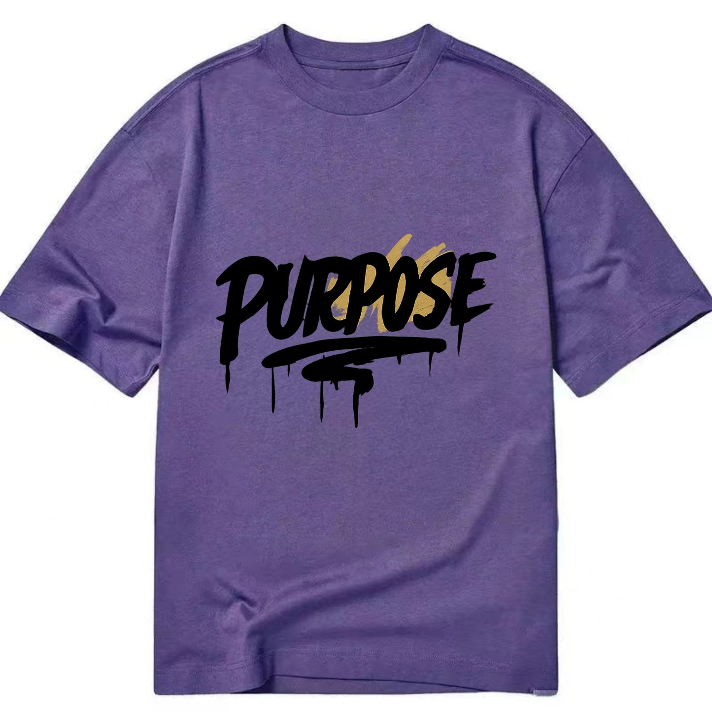 Bold typography design - "PURPOSE" - reason for being - Classic T-shirt - Purple