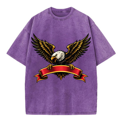 Eagle Banner - Vintage T-shirt - Purple