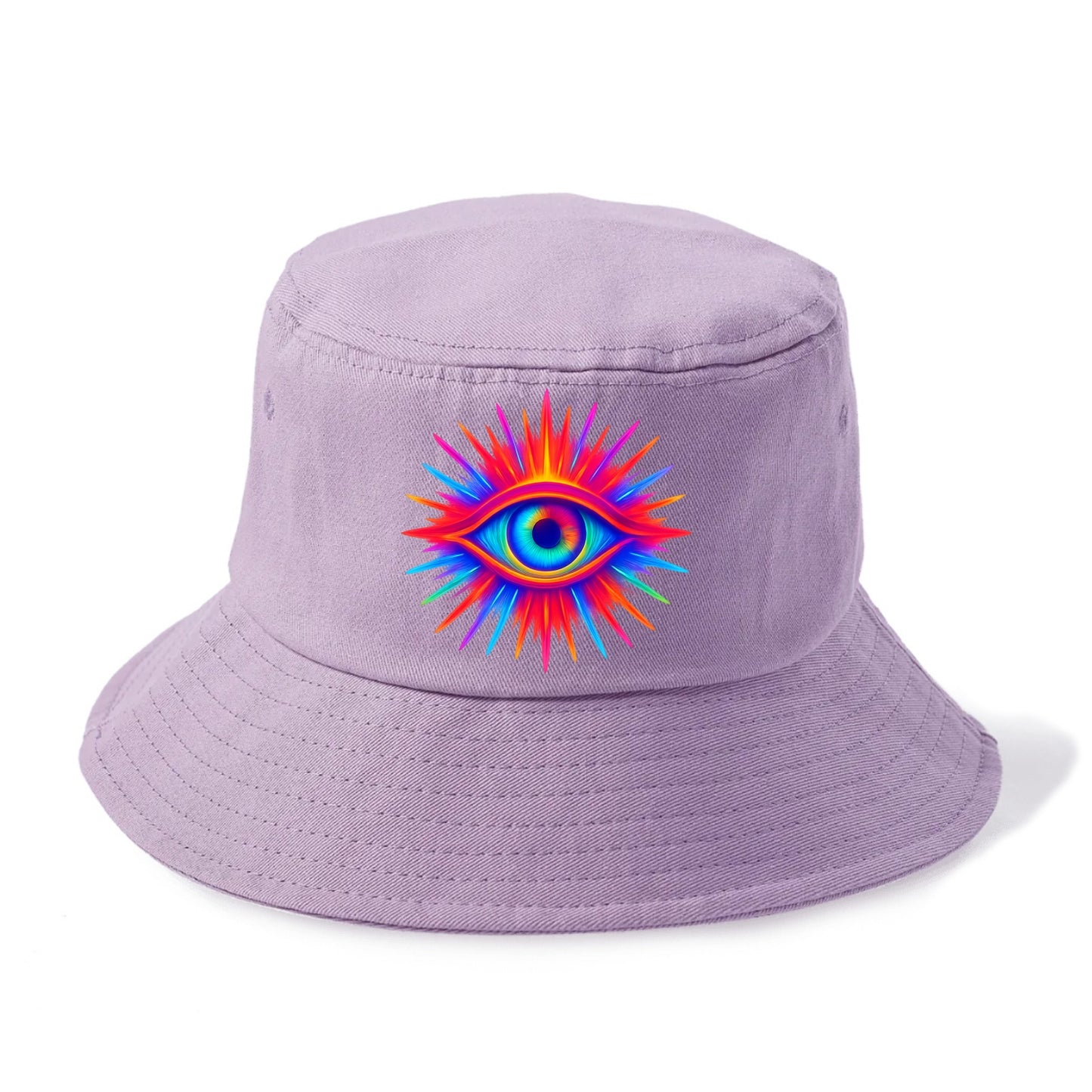 Rainbow Third Eye - Prismatic eye radiat Bucket Hat - Purple