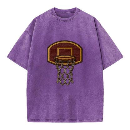 Basketball Hoop  - Vintage T-shirt - Purple