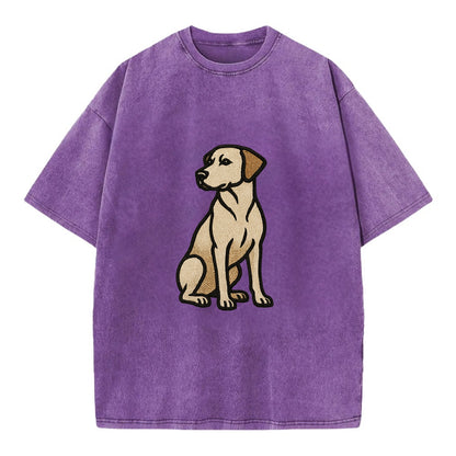 Rhodesian Ridgeback - Red wheaten sittin Vintage T-shirt - Purple