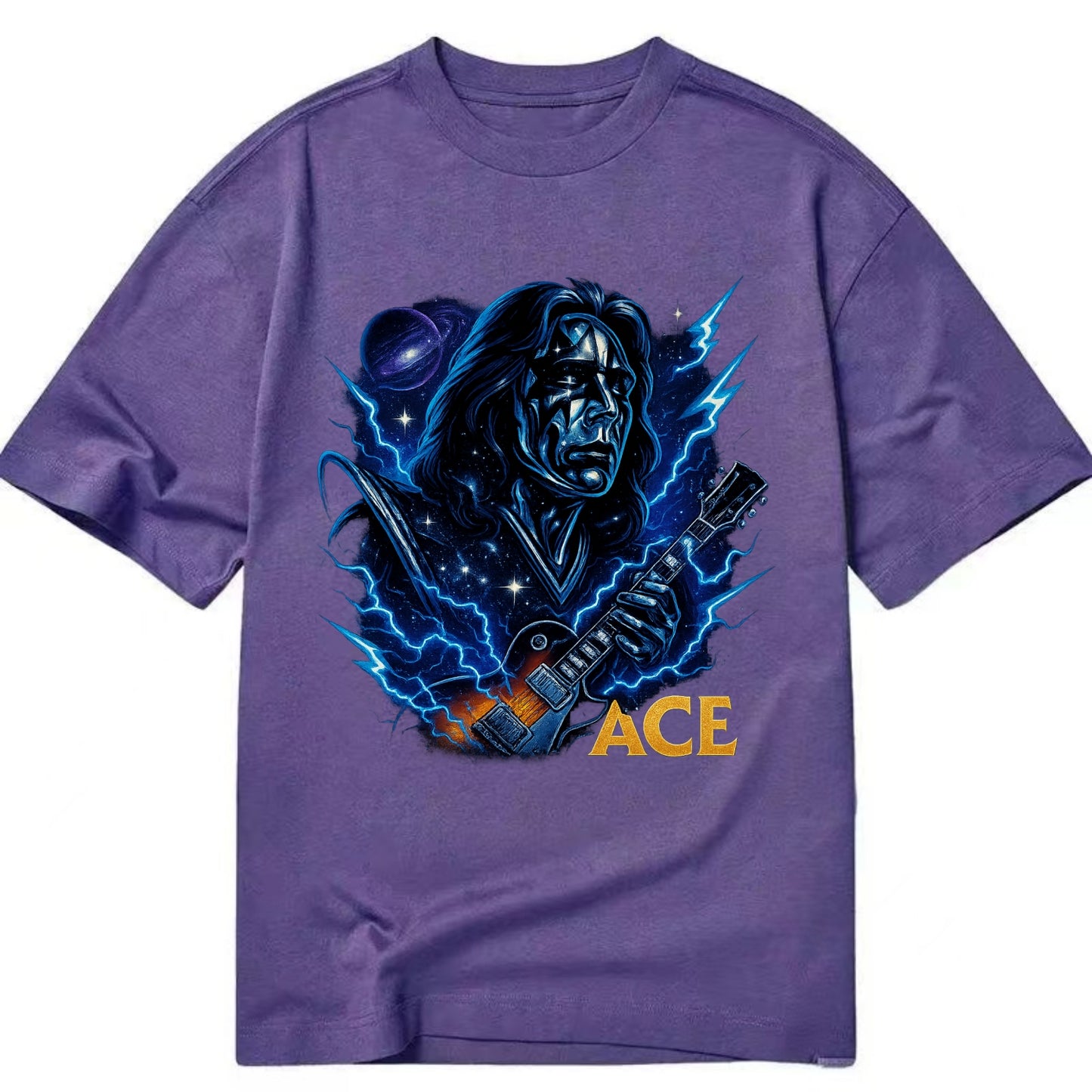 Cosmic Chrome Portrait - Classic T-shirt - Purple