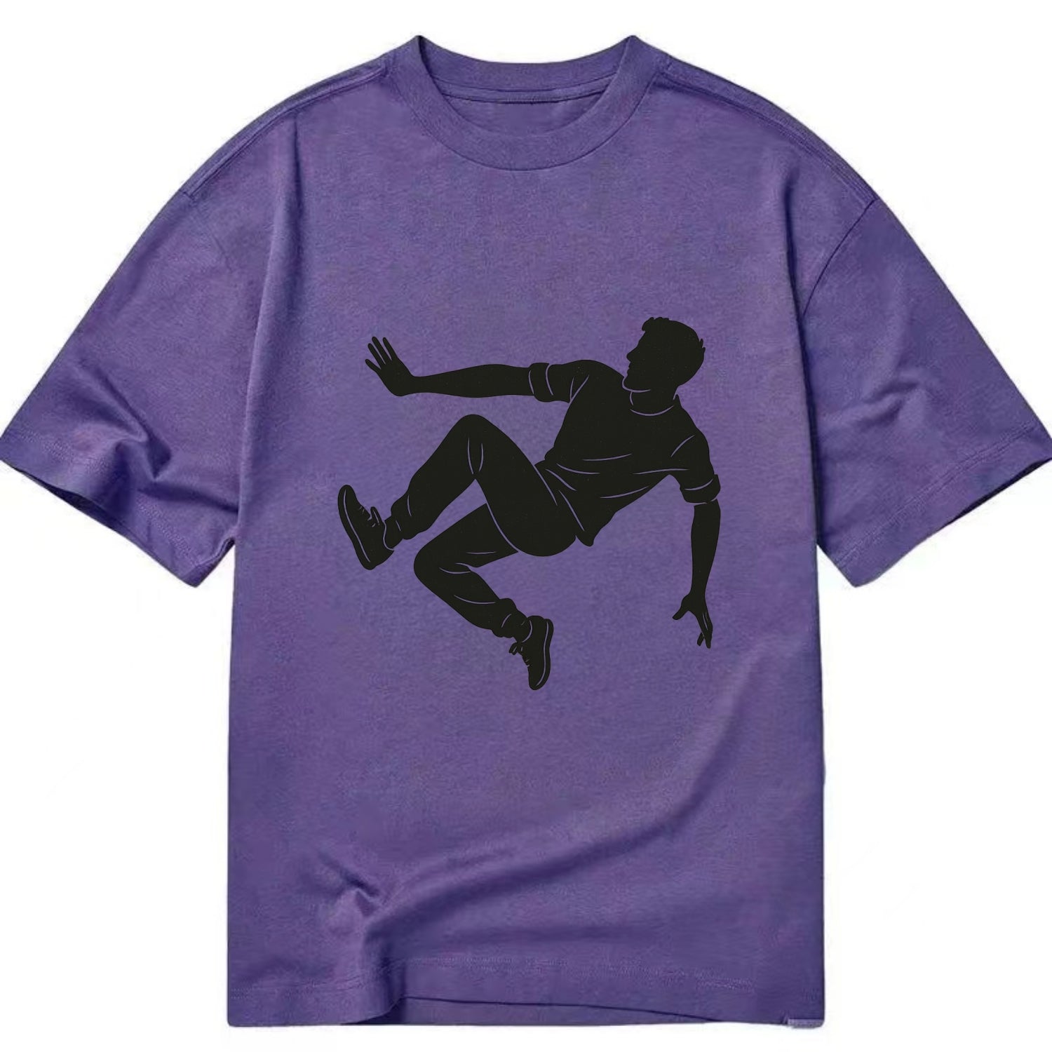 Parkour athlete wall run - Classic T-shirt - Purple