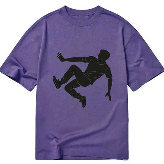 Parkour athlete wall run - Classic T-shirt - Purple