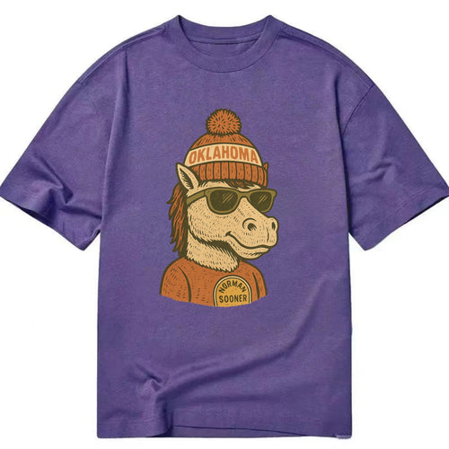 Norman Sooner Horse wearing Oklahoma bea - Classic T-shirt