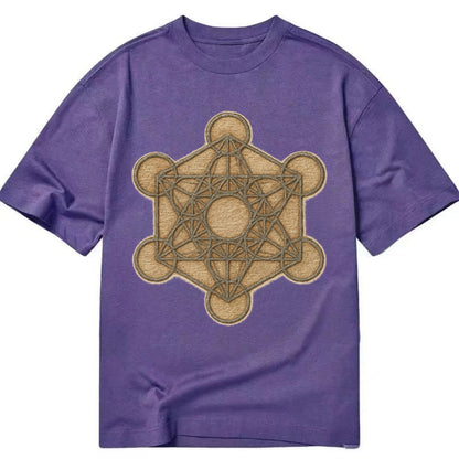 Metatron's Cube  - Classic T-shirt - Purple