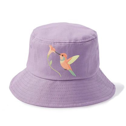 Coral Hummingbird - Bucket Hat - Purple