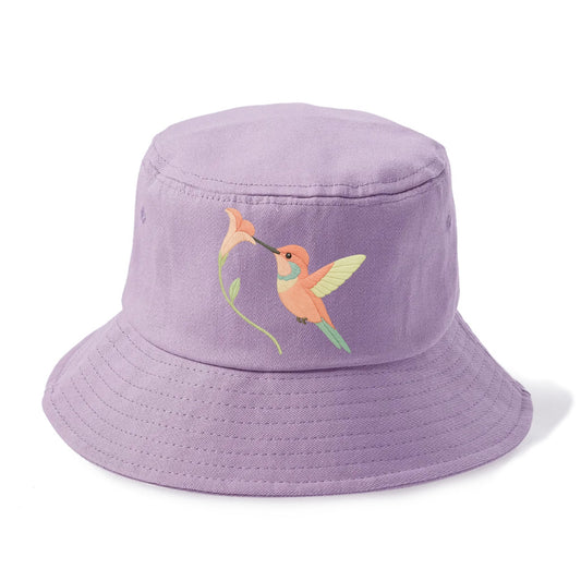 Coral Hummingbird - Bucket Hat - Purple