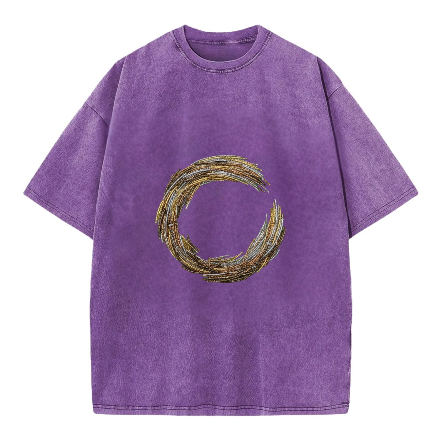 Enso Circle - Vintage T-shirt - Purple