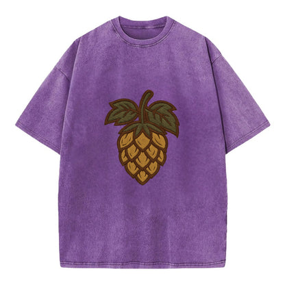 Hop Cone  - Vintage T-shirt - Purple