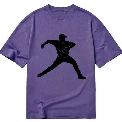 Baseball pitcher wind-up motion - Classic T-shirt - Purple