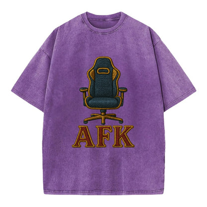 AFK   - Vintage T-shirt - Purple