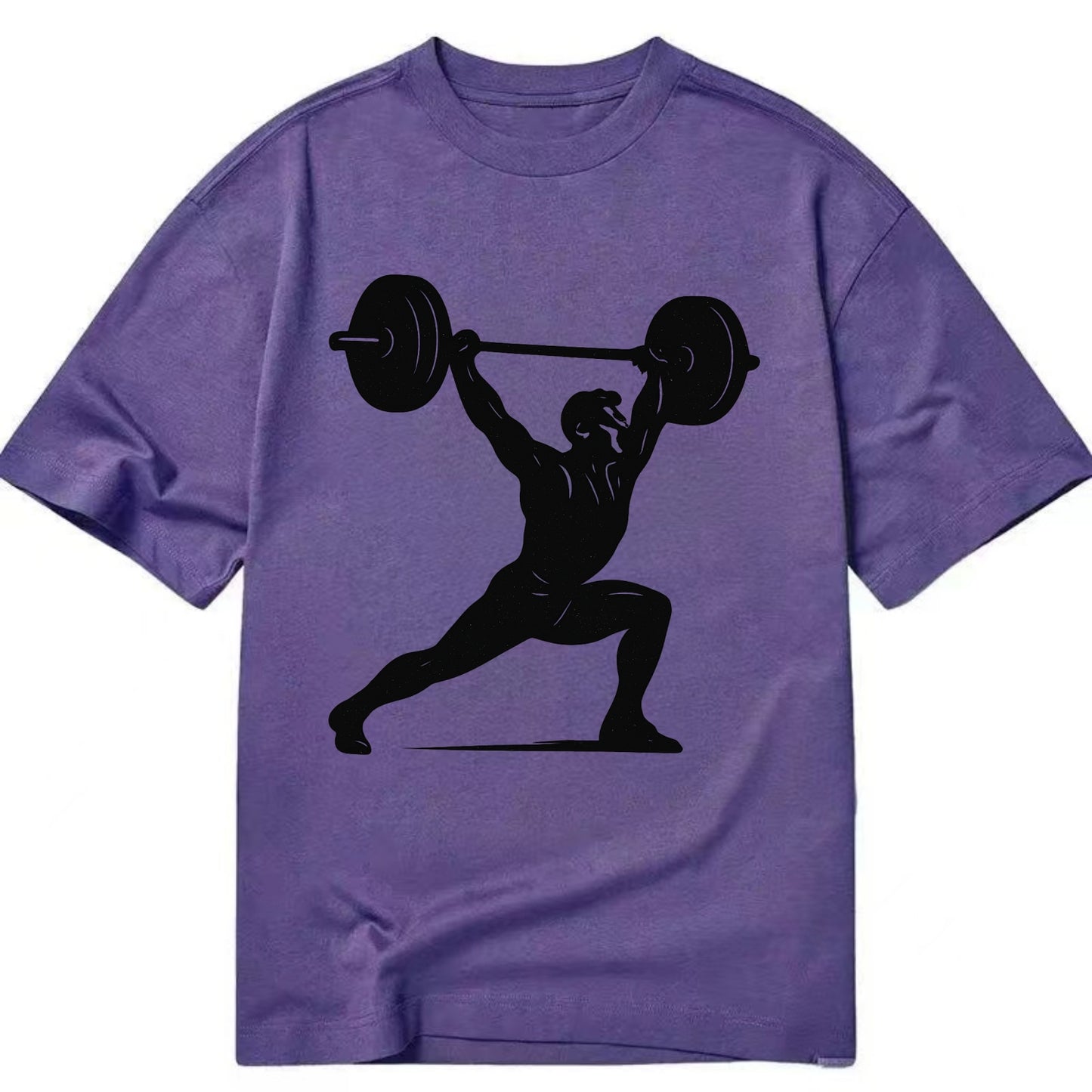 Weightlifter doing overhead snatch - Classic T-shirt - Purple