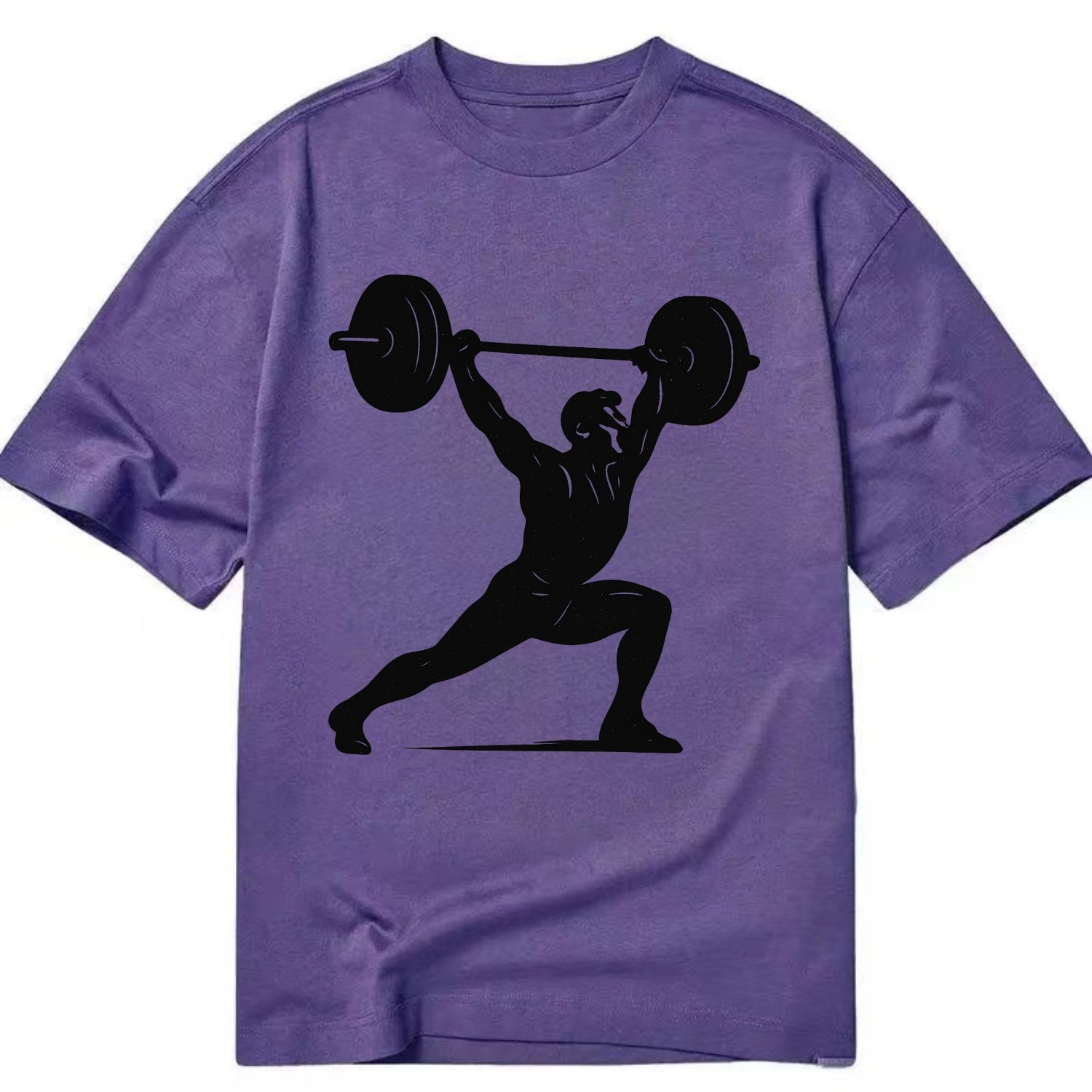 Weightlifter doing overhead snatch - Classic T-shirt - Purple