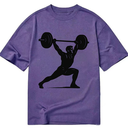 Weightlifter doing overhead snatch - Classic T-shirt - Purple