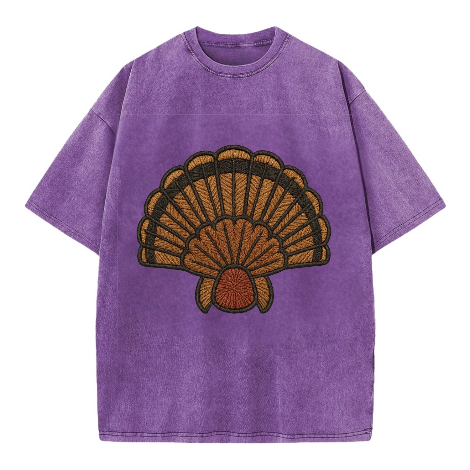 Turkey Feather  - Vintage T-shirt - Purple