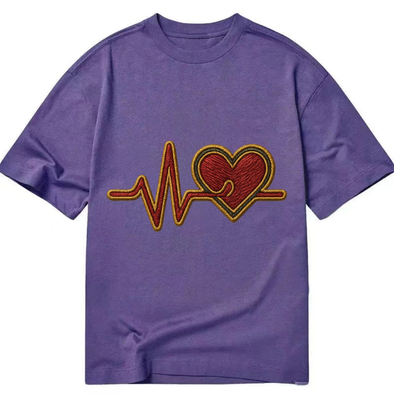 Heartbeat Line  - Classic T-shirt - Purple
