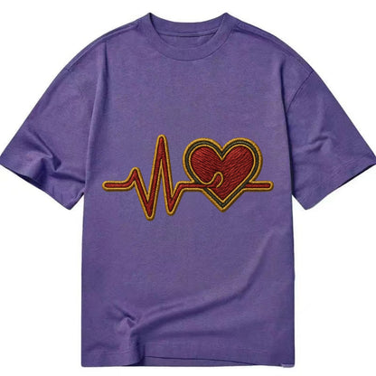 Heartbeat Line  - Classic T-shirt - Purple