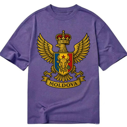 Moldova Heritage Badge  - Classic T-shirt - Purple